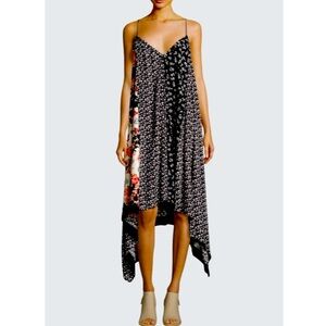 RAG & BONE ~ Floral-Print Sleeveless Handkerchief-Hem Dress